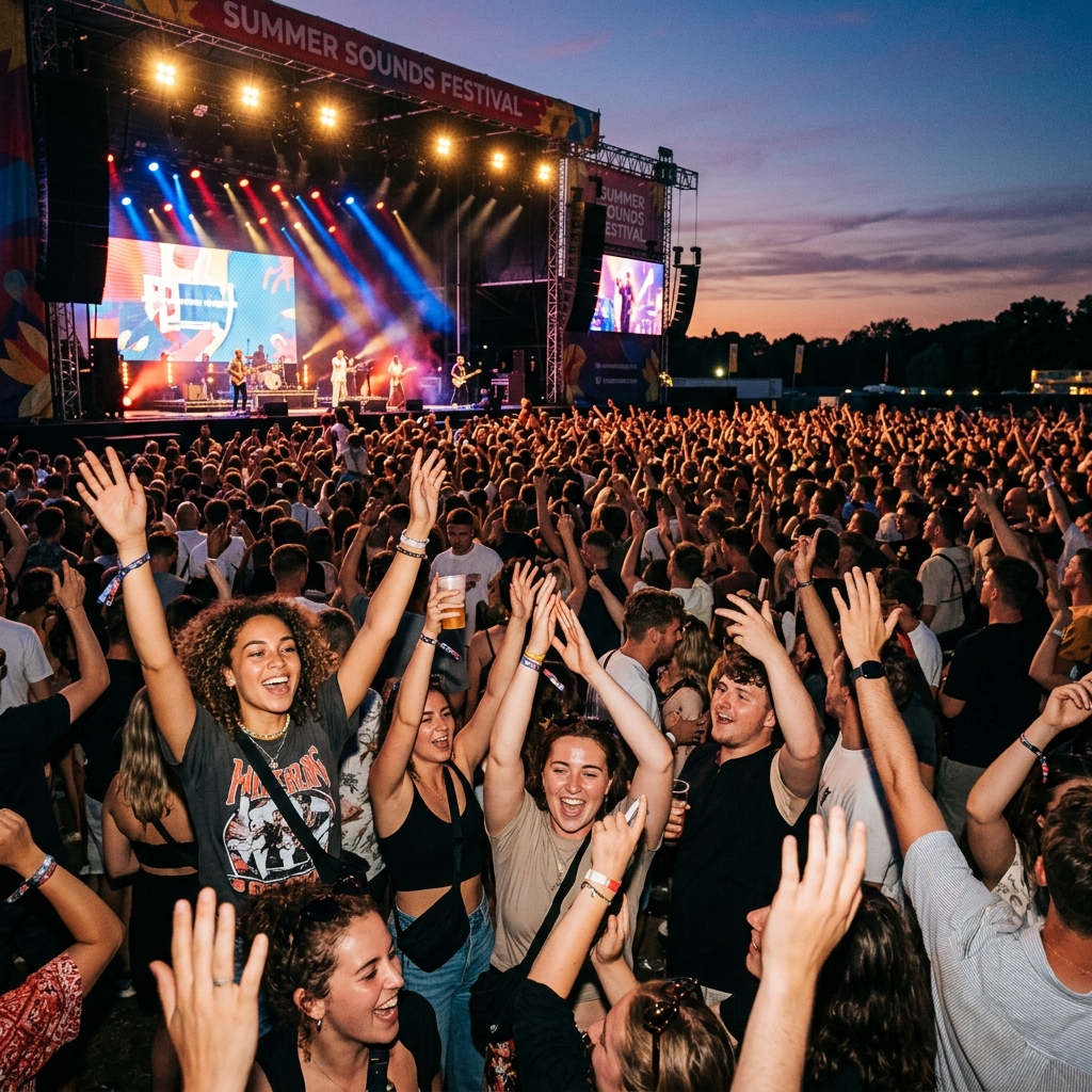 people at an outdoor concert